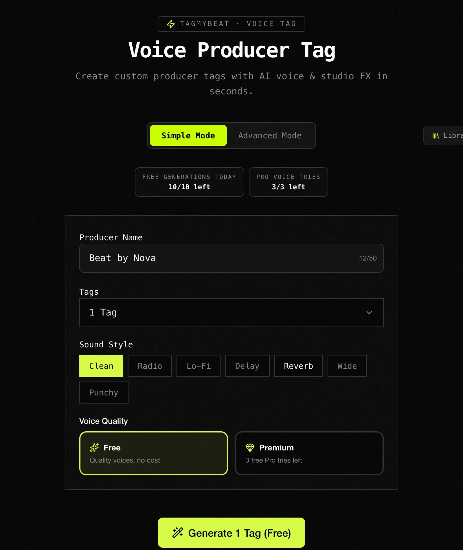TagMyBeat Producer Tag Maker Workbench